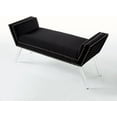 thumbnail image 2 of Kristopher Black Velvet Bench - Nailhead Trim, Acrylic Legs, 2 of 8