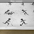 thumbnail image 6 of Ambesonne Black White Place Mats Set of 4, Summer Sports Box, Standard Size, Black White, 6 of 6