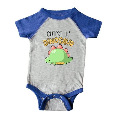 

Inktastic Cutest Lil Dinosaur with Cute Stegosaurus Gift Baby Boy or Baby Girl Bodysuit