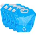 thumbnail image 1 of Bolsa de almacenamiento de agua de 4 Uds., bolsa plegable de 10L de gran capacidad con válvula, portátil de calidad alimentaria, sin fugas, para acampar, senderismo al aire libre, 1 of 5