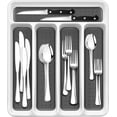 thumbnail image 5 of Juego de cubiertos, juego de cubiertos pulido espejo, servicio apto para lavavajillas para tenedor/cuchara con 5 compartimentos antideslizantes para cubiertos cajón organizador caja bandeja, 5 of 5