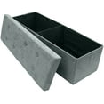 Sorbus Storage Bench Chest with Collapsible/Folding Bench Ottoman with