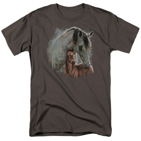 Wild Wings Painted Horses S/S Adult 18/1 T-Shirt Charcoal