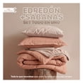 thumbnail image 2 of Set Edredón Individual + Funda De Almohada + Sábanas 7 Pzas Real Textil Ladrillo - Café, 2 of 8