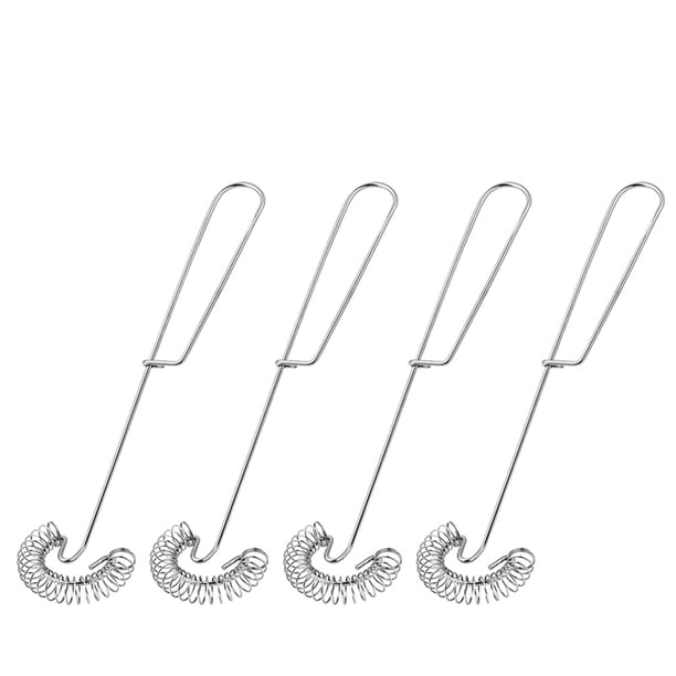 batidores de mano de acero inoxidable con resorte y espiral para huevos, utensilios de cocina manuales.