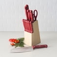 thumbnail image 2 of Home Basics 13-piece Knife Set with Block in Red, 2 of 6