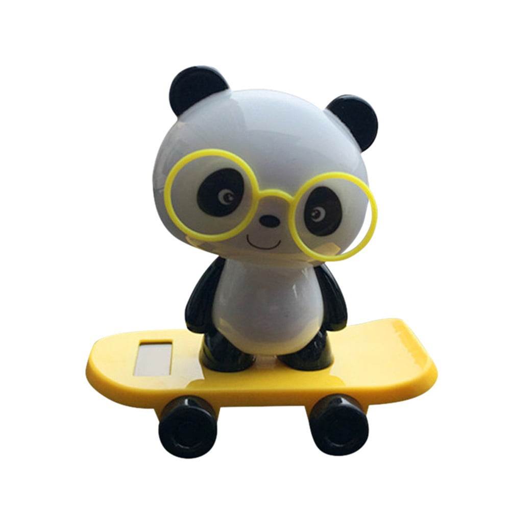 Sitting Bobblehead Panda Girl Solar Toy Home Decor Birthday Gift US Seller 