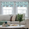 thumbnail image 4 of LALILO Kitchen Curtain Valance Blue With Navy Graphic Marine Rod Pocket Window Curtain 52"x 18" Set of 2, 4 of 5