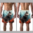 thumbnail image 3 of luoweisi Men's Beach Shorts Quick Dry Swim Trunks with Mesh Lining Wolf XL, 3 of 5
