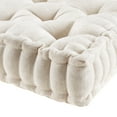 thumbnail image 4 of Regency Heights Square Tufted Floor Pillow, Meditation Seating Cushion , Chenille Sitting Pillows Floor and Chair Cushion for Yoga Living Room Balcony Office Outdoor, 20" x 20" Ivory, 4 of 8
