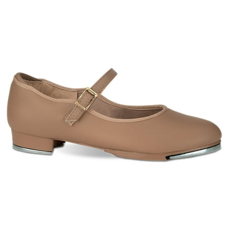 

Danshuz Girl s Value Strap Tap Buckle Tan Flats 11 M