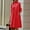 Red, variant on Babysbule Dresses For Women Fall Plus Size Round-Neck Long Sleeve Casual Solid Long Loose Maxi Dress With Pocket