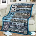 thumbnail image 4 of to My Son Blanket 80"x60", Son Gifts from Mom, Birthday Gifts for Son Gift for Valentines Day Christmas Graduation, Mother to Son Gifts Throw Blankets, Gifts for Adult Son, 4 of 6