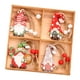 thumbnail image 1 of Conjunto de 12 adornos navideños colgantes de madera con figuras de duendes, 1 of 9