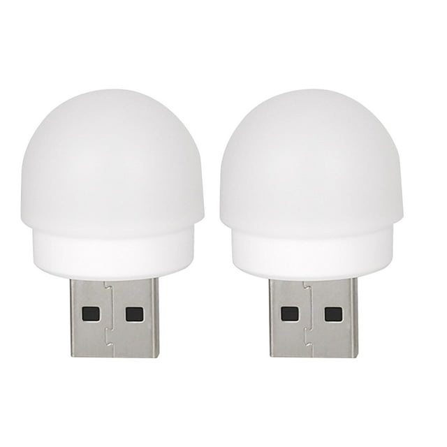 2 Pcs Lumières USB Chambre Mini Lampes de Nuit LED Lampes d'Urgence LED Portables