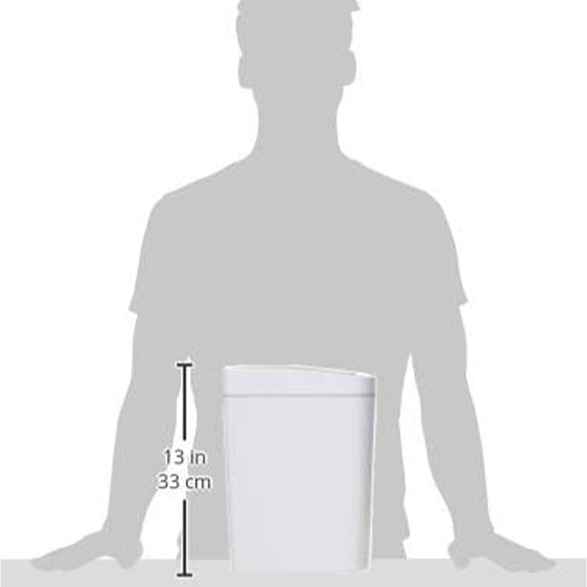 Nine Stars 1.85 Gallon Trash Can, Plastic Motion Sensor Bathroom Trash Can, White, Pack of 1 - image 4 of 9