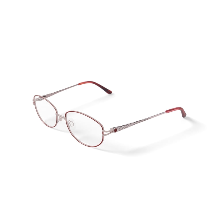 Walmart Women's MV028 Edith Oval Prescription Eyeglasses with Case