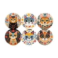 thumbnail image 1 of 6 posavasos de madera con diseño de gato para bebidas, tazas, vasos, posavasos modernos, protección de mesa para bar de granja., 1 of 9