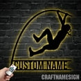 thumbnail image 3 of Craftnamesign Custom Pole Vaulter Metal Wall Art LED Light, Custom Girl Pole Vaulting Name Sign, 3 of 5