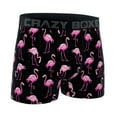 thumbnail image 3 of CRAZYBOXER Men's Tropical Flamingo Breathable Soft Boxer Briefs, 3 of 4