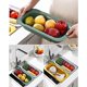 thumbnail image 2 of Foldable Expandable Kitchen Sink Colander, Adjustable Silicone Portable Sink Strainer, Foldable Washing Fruit Vegetable Noodle Basket (Green), 2 of 5