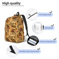 thumbnail image 4 of Honeii Vintag Ancient Sailboats Print Canvas College Laptop Backpack, Durable Rucksack Travel Notebook Bag School Backpack Book Bag for Men Women-Medium, 4 of 7