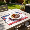 thumbnail image 7 of Boovnll 4th of July Placemats Red White Blue Placemats Heat-Proof Place Mats for Memorial Day Patriotic Kitchen Dining Table Party, 4th of July Decorations, 12x18", 7 of 7