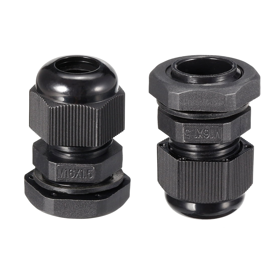 100Pcs M16 Cable Gland Waterproof Plastic Wire Glands Joints Black for