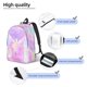 thumbnail image 3 of Disketp Purple Sparkling Butterfly print Canvas Backpack Lightweight Travel Daypack Student Rucksack Laptop Backpack-Medium, 3 of 5