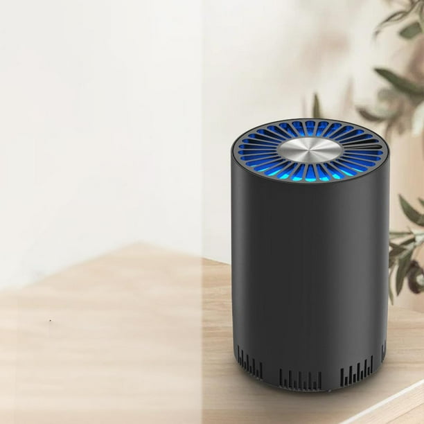 Mini limpiador purificador de de aire USB difusor absorbente interior de carbón activado para alérgenos de coche de escritorio en hogar Negro BLESIY purificadores de coches