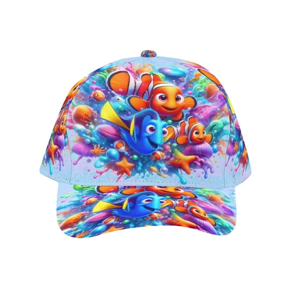 Finding Nemo-theme Baseball Cap For Men, Women & Kids, Classic Flat Brim Hat Hip Hop Trucker Hat Adjustable Snapback Hat