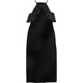 thumbnail image 1 of Ralph Lauren Womens Velvet Ruffled Dress, Black, 4, 1 of 1