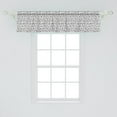 thumbnail image 2 of Ambesonne Alphabet Window Valance, Hand Written and Cursive, 54" X 12", Dark Grey and White, 2 of 3
