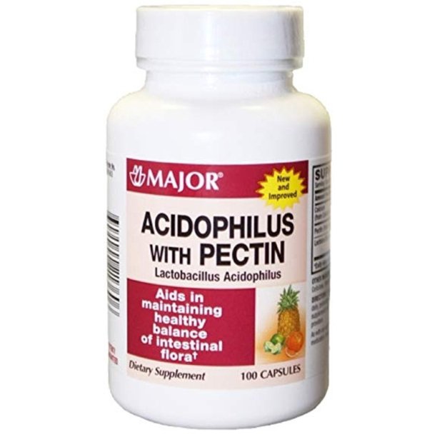 Major Acidophilus with Pectin Dietary Supplement, 100 Count Walmart
