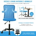 thumbnail image 6 of NiamVelo Mesh Office Chair Ergonomic Computer Desk Chair with Lumbar Support, Adjustable Swivel Rolling Chair Armless for Adult, Blue, 6 of 8