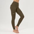 thumbnail image 2 of COMVALUE Workout Cargo Leggings for Women Hidden Scrunch Butt Lifting Leggings Gym Yoga Pants with Pockets (Brown, M), 2 of 9