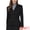 Black, variant on DARING DIVA Women's Faux Suede Blazer Lapel Collar Long Sleeve Jacket S Black