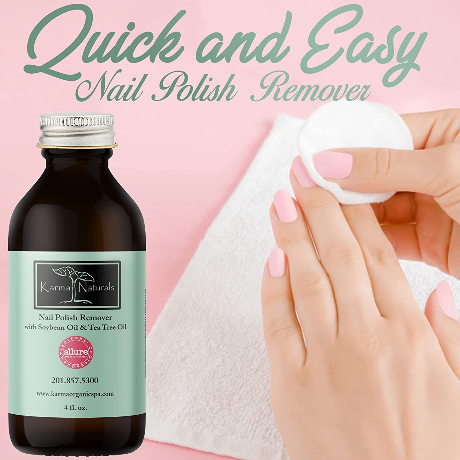 Two in One Base Coat Top Coat – Nail Polish Clear with Amazing Nail Polish Remover Tea Tree Oil Based Formula moisturize and Nourish Nails