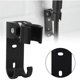 thumbnail image 5 of Brillar Soporte para cabezal de ducha - Soporte para varita de ducha Soporte de pared ajustable Soporte para ducha de baño de acero inoxidable con 2 ganchos (negro), 5 of 5