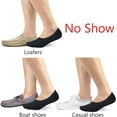 thumbnail image 2 of No Show Socks Men Breathable Non Slip Low Cut Socks Women Cotton Durable Invisible Socks Loafers 7-15, 2 of 5