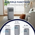 thumbnail image 5 of Topcobe 10000 BTU 4-in-1 Portable Air Conditioner with Dehumidifier and Fan Mode, Standing Fans for Home Office, Quiet Bladeless Floor Powerful Fan, Gray, 5 of 7