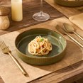 thumbnail image 5 of Famiware 4 Pieces 8.1" Stoneware Pasta Bowls, Microwave & Dishwasher Safe, Moss, 5 of 6