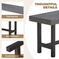 thumbnail image 6 of AVAWING 2PCS Patio Dining Benches, Outdoor Wood Benches, Wooden Picnic Furniture, Gray, 6 of 7