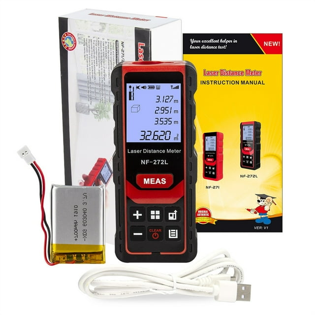 NF-272L Distance Meter 60M 80M 100M Rangefinder Tape Range Finder Measure Device Digital Ruler Test Tool ,Easy to Use