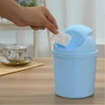 thumbnail image 4 of Shiogb Clearance Mini Storage Bucket Purple A-Mini Small Round Plastic Trash Can Multi Function Household Shake Lid Type Waste For Desktop Bathrooms Kitchens Home Offices-Purple Promotion Sale, 4 of 6