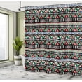 thumbnail image 4 of Ambesonne Aztec Shower Curtain, Ethnic Style Triangles Art, 69"Wx84"L, Multicolor, 4 of 4