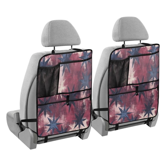 BZSMCE Car Organizer Kick Mats Back Seat Protector Creatively Starry Printed