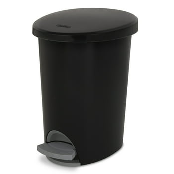 Sterilite 2.6 Gal. Ultra™ StepOn Wastebasket Plastic, Black