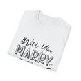 thumbnail image 4 of Will You Marry My Daddy Bodysuit Baby Wedding Outfit | Bridal Party | Flower Girl | Ring Bearer Proposal Unisex Softstyle T-Shirt, 4 of 4