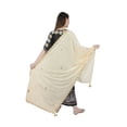 thumbnail image 3 of CREAM Velvet Scarf Gota Patti Four Side Work Party Wear Dupatta/Chunni Shawl, 3 of 4